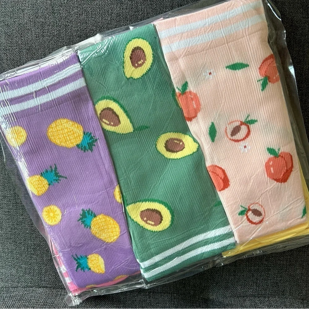 Colorful Compression Socks, 20-30mmHg compression (1 pair), Fresh Fruit Designs